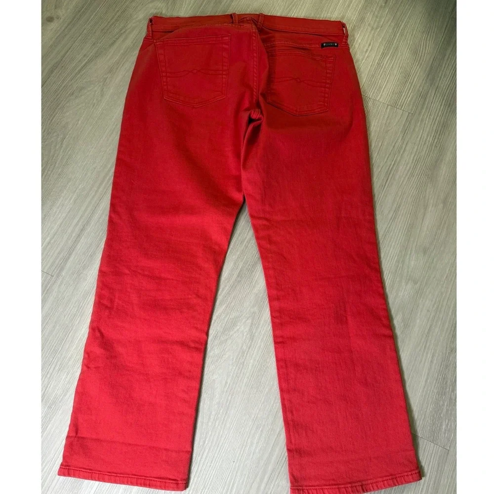 Lucky Brand Sweet N Crop Red Straight Leg Cropped Jeans Womens Size 8 29 7WC1010